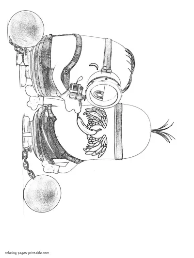 Two minions coloring page from Despicable me 3