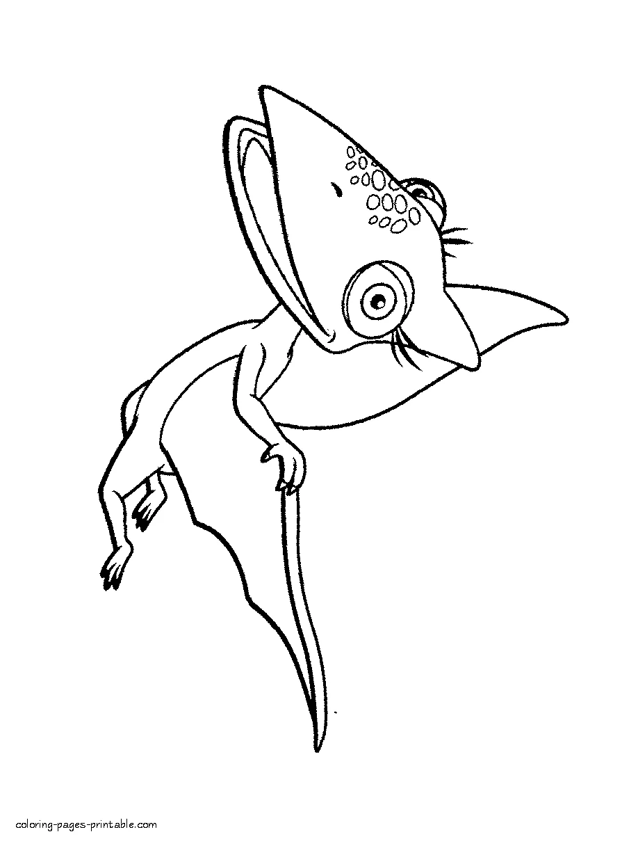 Tiny flying - coloring page Tiny flying in the sky - coloring page