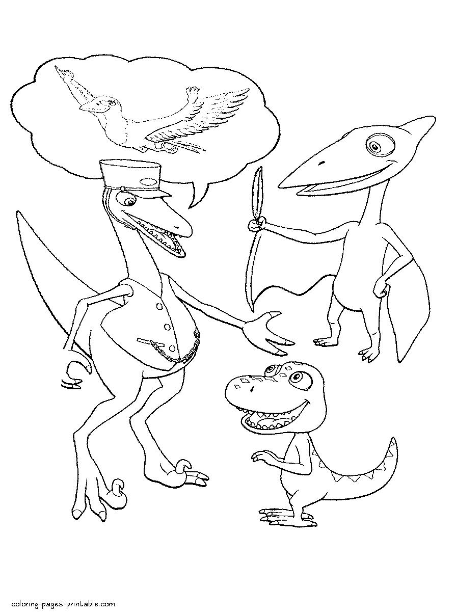 Main characters of Dinosaur Train series Main characters of Dinosaur Train series. Coloring pages