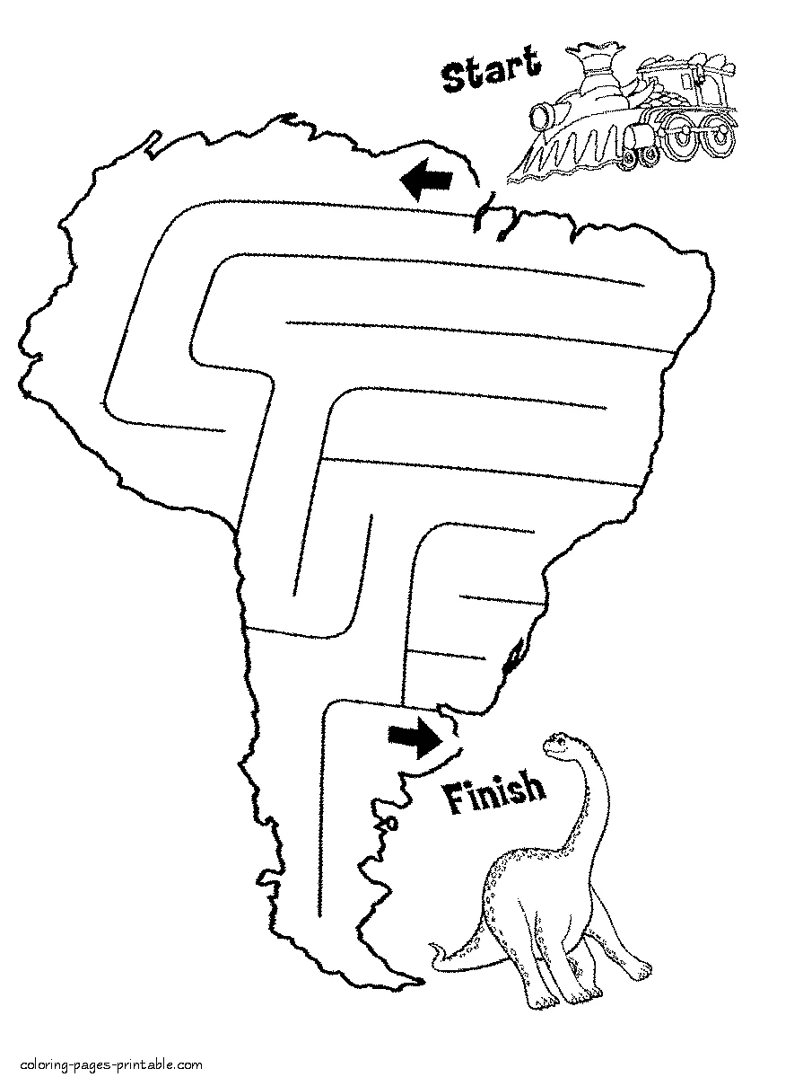 Africa coloring sheet Africa coloring sheet. Dinosaur Train theme