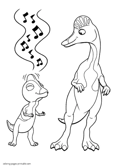 Coloring book for preschoolers. Dinosaur Train for free