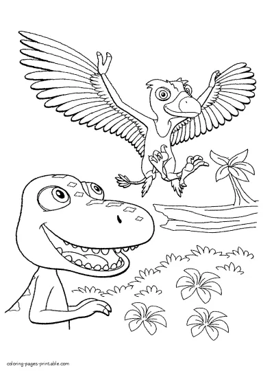 Colouring pages with Buddy. Dinosaur Train