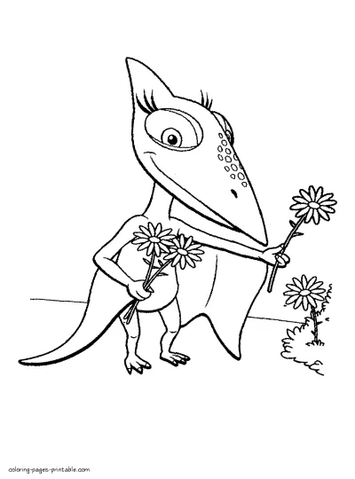 Tiny coloring pages. Dinosaur Train