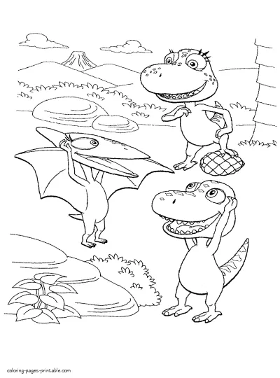 Dinosaur Train episode coloring page. Free downloading