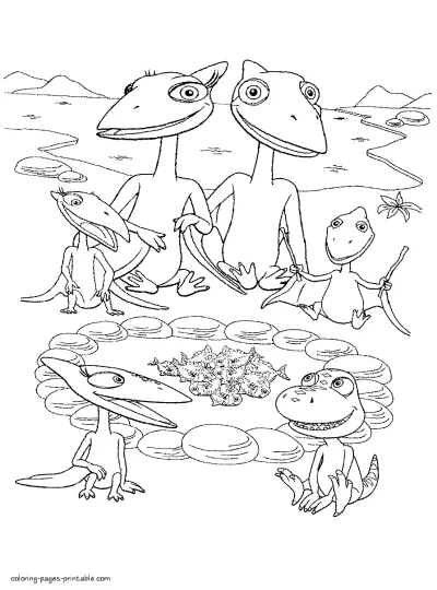 Dinosaur Train printable coloring sheet