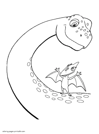 Coloring page of Dinosaur Train cartoon episode