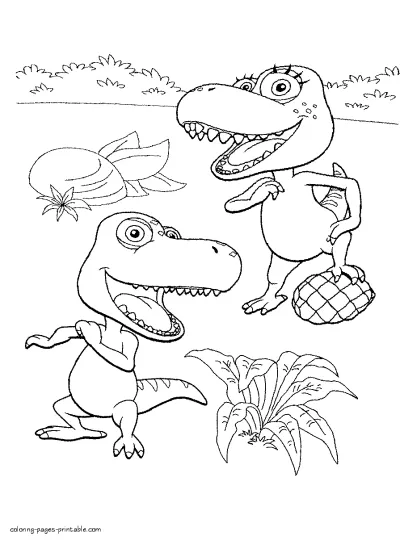 Cartoon characters coloring pages. Dinosaur Train