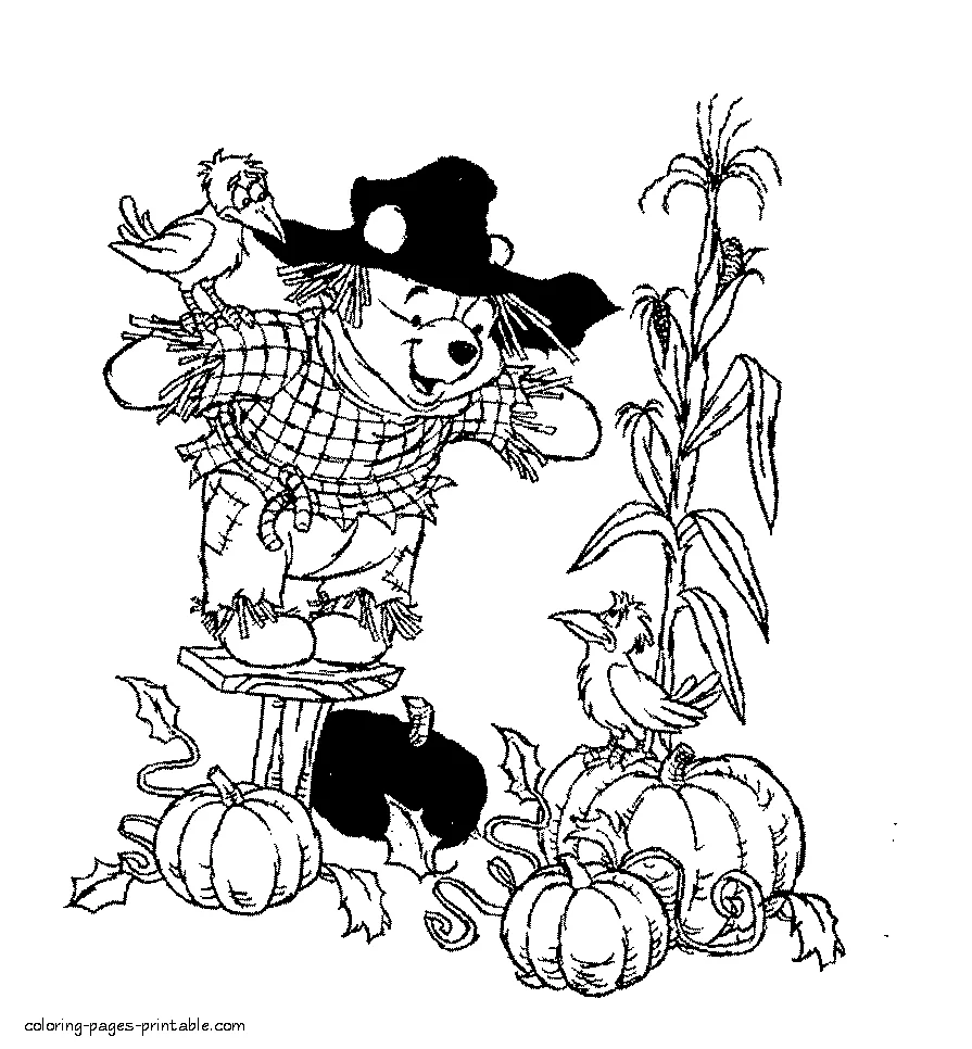 Halloween Disney coloring pages Halloween Disney coloring pages with Pooh