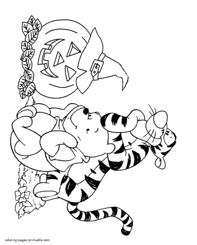 Pumpkin coloring sheet. Disney Halloween