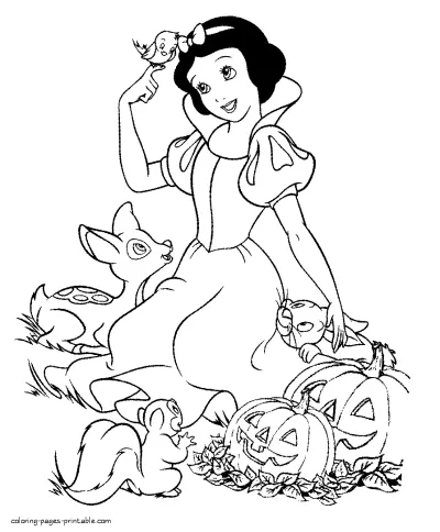 Snow White coloring page. Disney animation