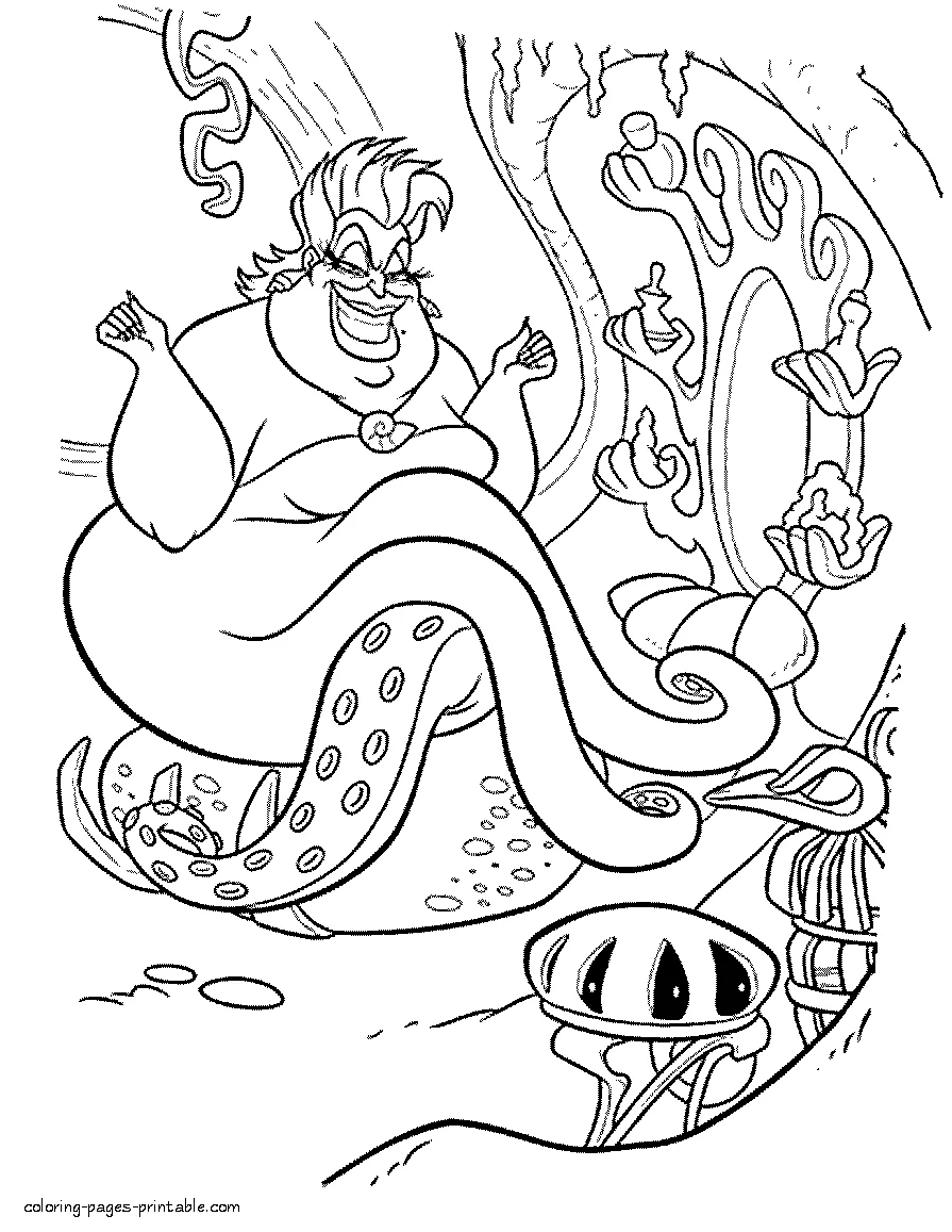 Witch Ursula coloring pages Witch Ursula coloring pages for kids