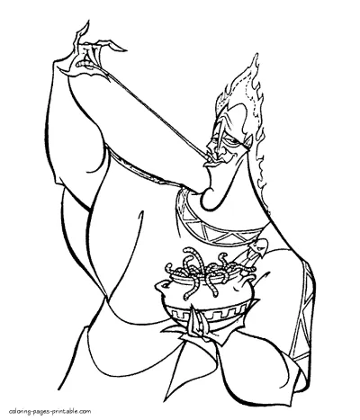 Hades - villain of Hercules. Disney coloring pages