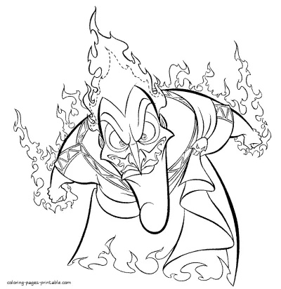 Hercules coloring pages. Hades villain