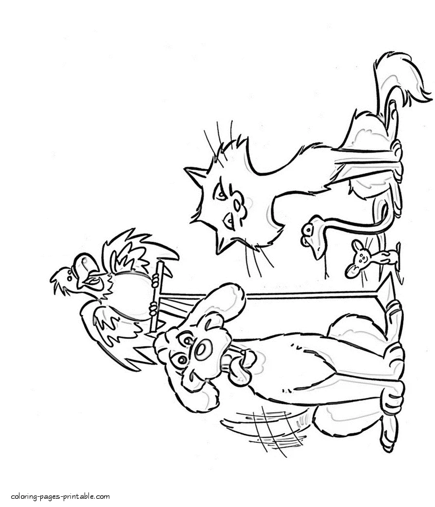 Pet printable coloring pages Pet printable coloring pages. Dog and cat