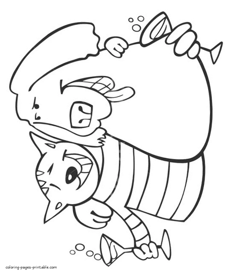 Coloring pages. Dog and cat are friends Coloring pages to print. Dog and cat are friends