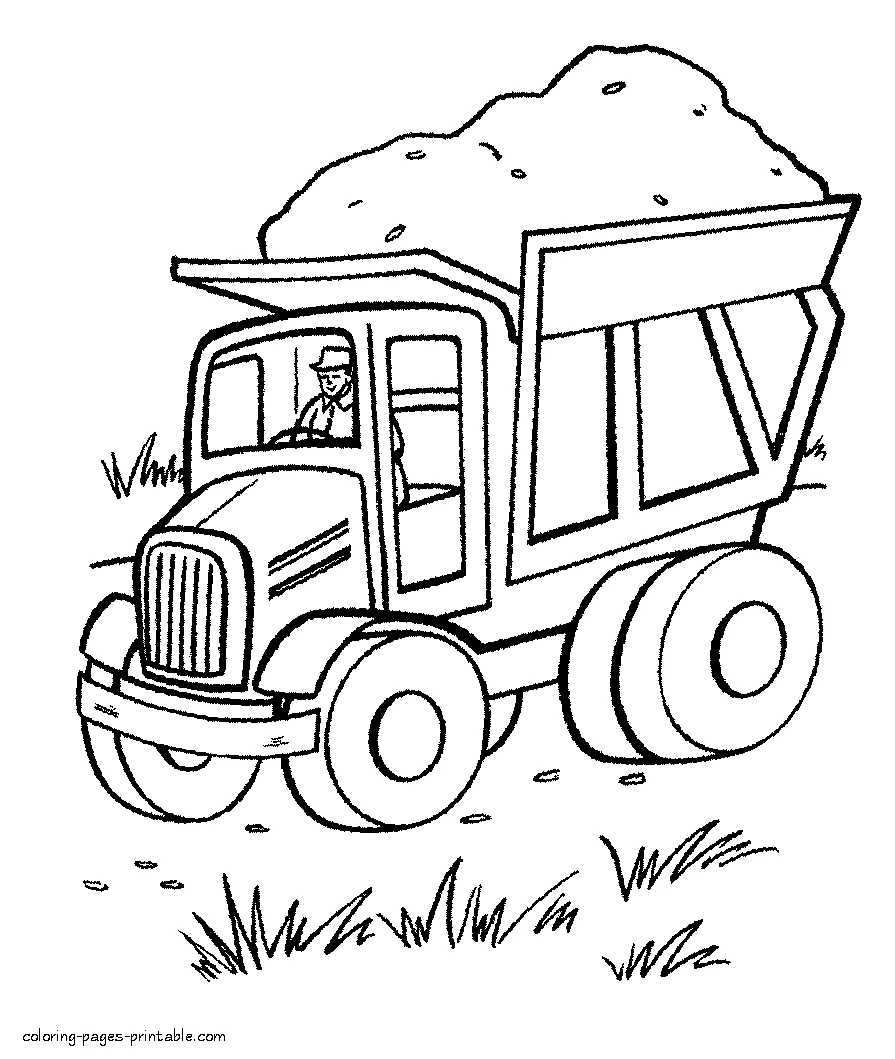 Coloring page lorry Coloring page lorry. Print it free