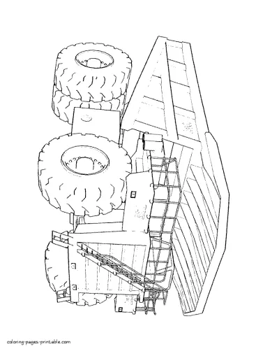 Mining super truck coloring page