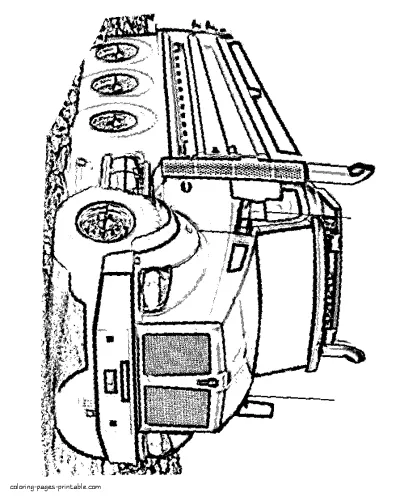 Kenworth T880 work dump truck coloring page