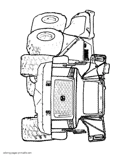 Dump truck coloring page. John Deere 460E