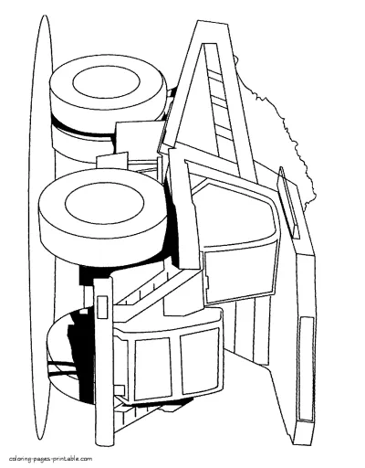A dumper coloring page for kids