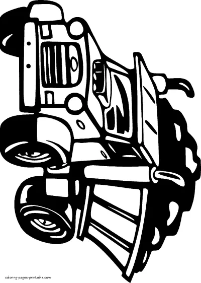 Dump trucks coloring book printable