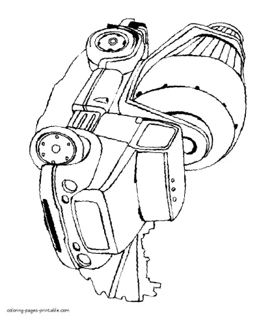 Concrete mixer dump truck coloring page