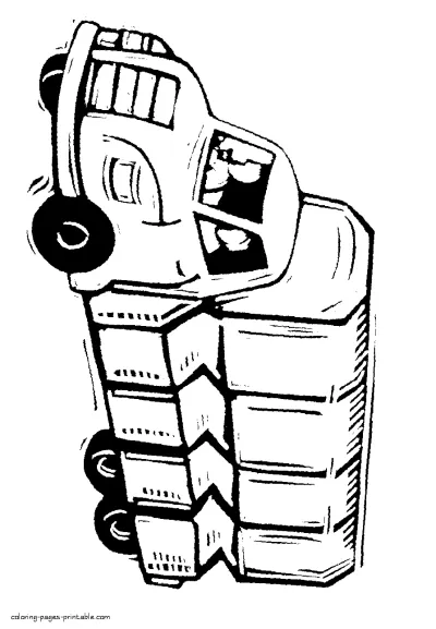 Printable coloring pages vehicles. Dump trucks