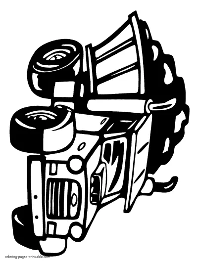 Free printable dump truck coloring picture