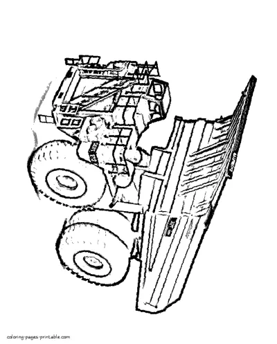 CAT 793 Super Dump Truck coloring page