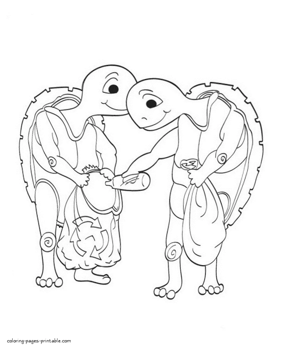 Recycling coloring pages for kids Printable recycling coloring pages for kids