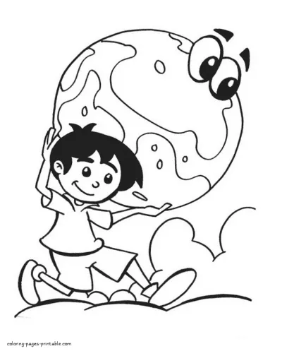 Earth Day coloring book printable