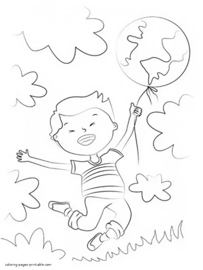 Earth Day coloring pages for kindergarten and preschool