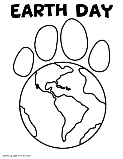 Earth Day pictures. Coloring book