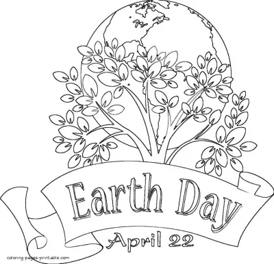 22 April Earth Day. Coloring pages