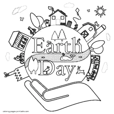 Earth Day coloring sheet