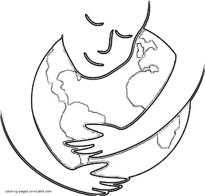 I love my planet coloring pages for Earth Day holiday