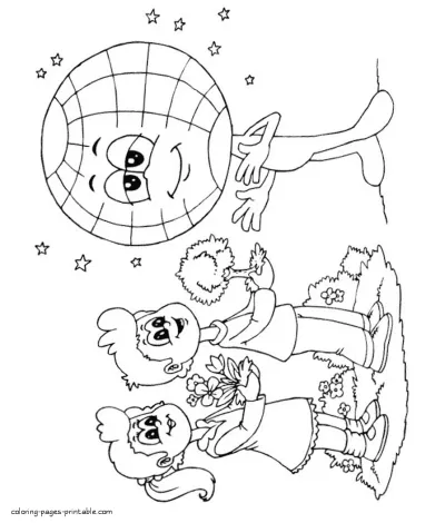 Earth Day printable coloring pages for kids