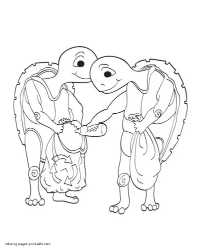Printable recycling coloring pages for kids