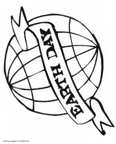 Printable Earth Day coloring page