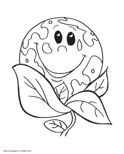 Earth Day colouring to download