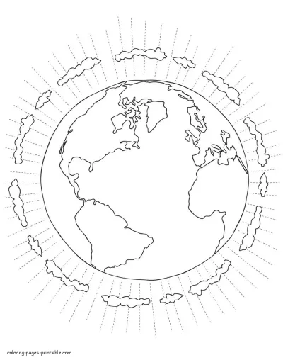 Coloring pages for holidays. Earth Day every day
