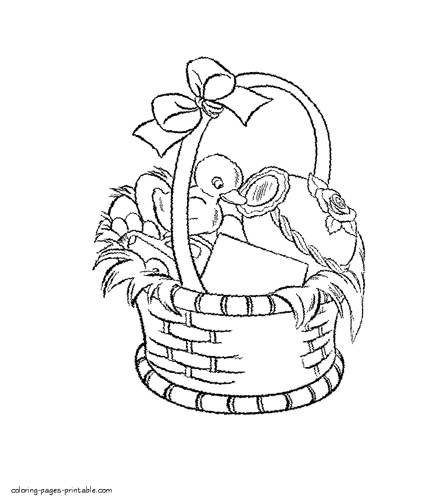 Easter basket coloring pages Easter basket coloring pages for children