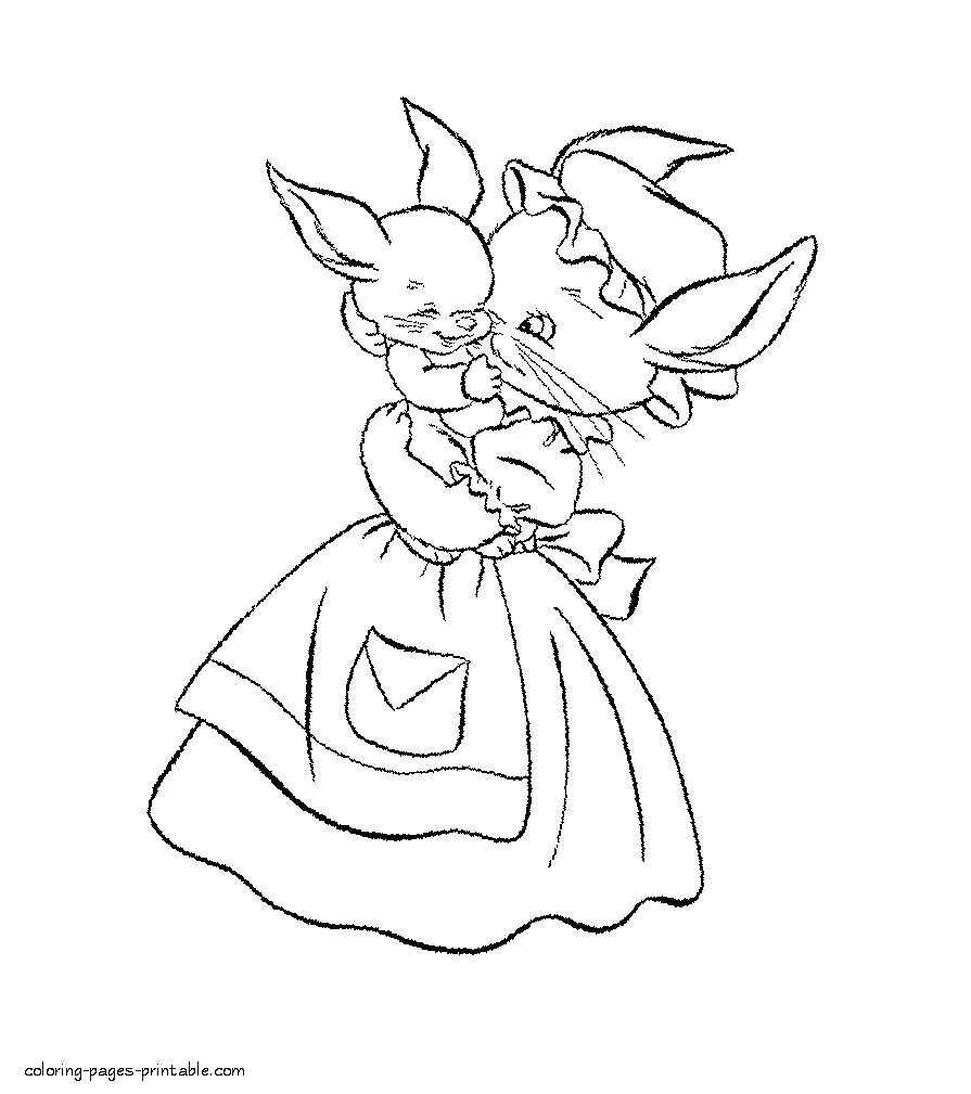 Easter bunny coloring sheets Easter bunny coloring sheets for free