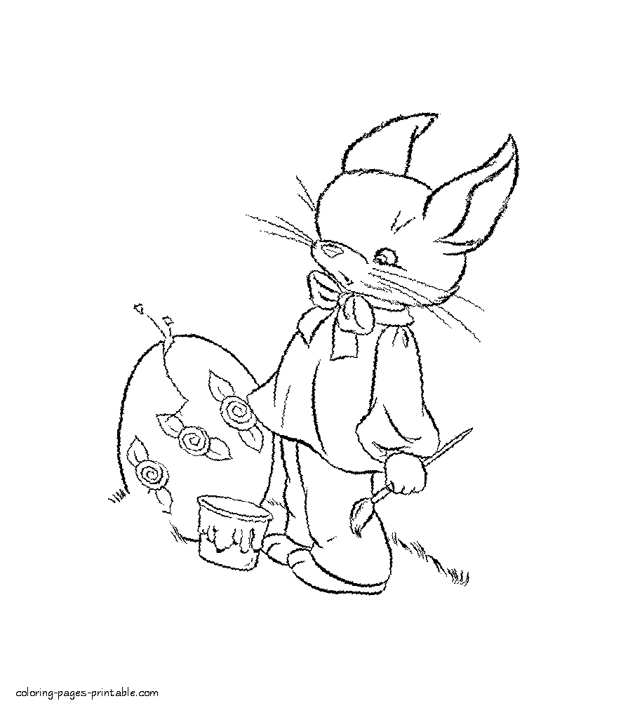 Easter bunny printable coloring pages Easter bunny printable coloring pages for children