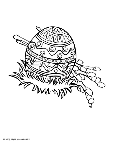 Printable Easter egg coloring pages. Download it