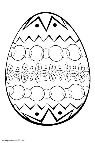 Free coloring pages of Easter eggs