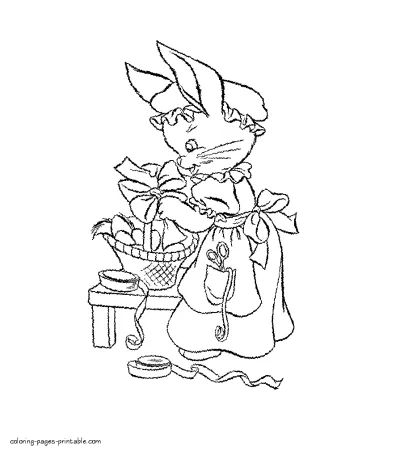Colouring printable pages for Easter