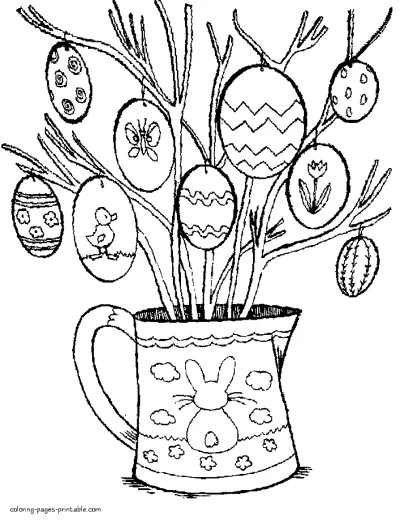 Easter coloring book. Free print out from website