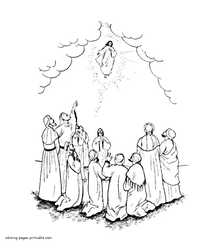 Religious Easter coloring pages