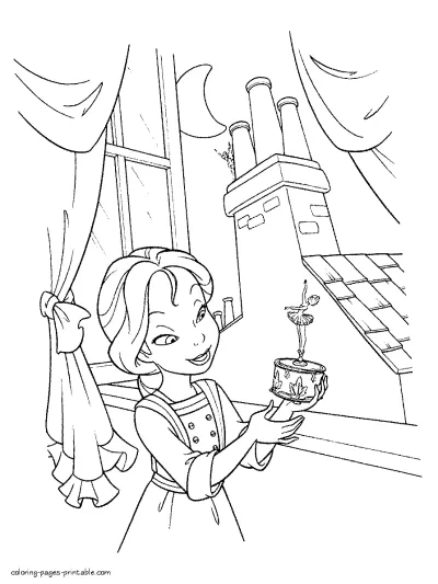 Coloring pages for gils. Fairy